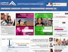 Tablet Screenshot of italie.campusfrance.org