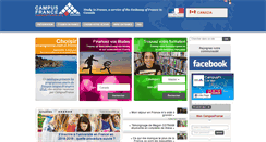 Desktop Screenshot of canada.campusfrance.org