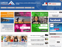 Tablet Screenshot of canada.campusfrance.org