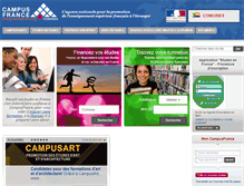 Tablet Screenshot of comores.campusfrance.org